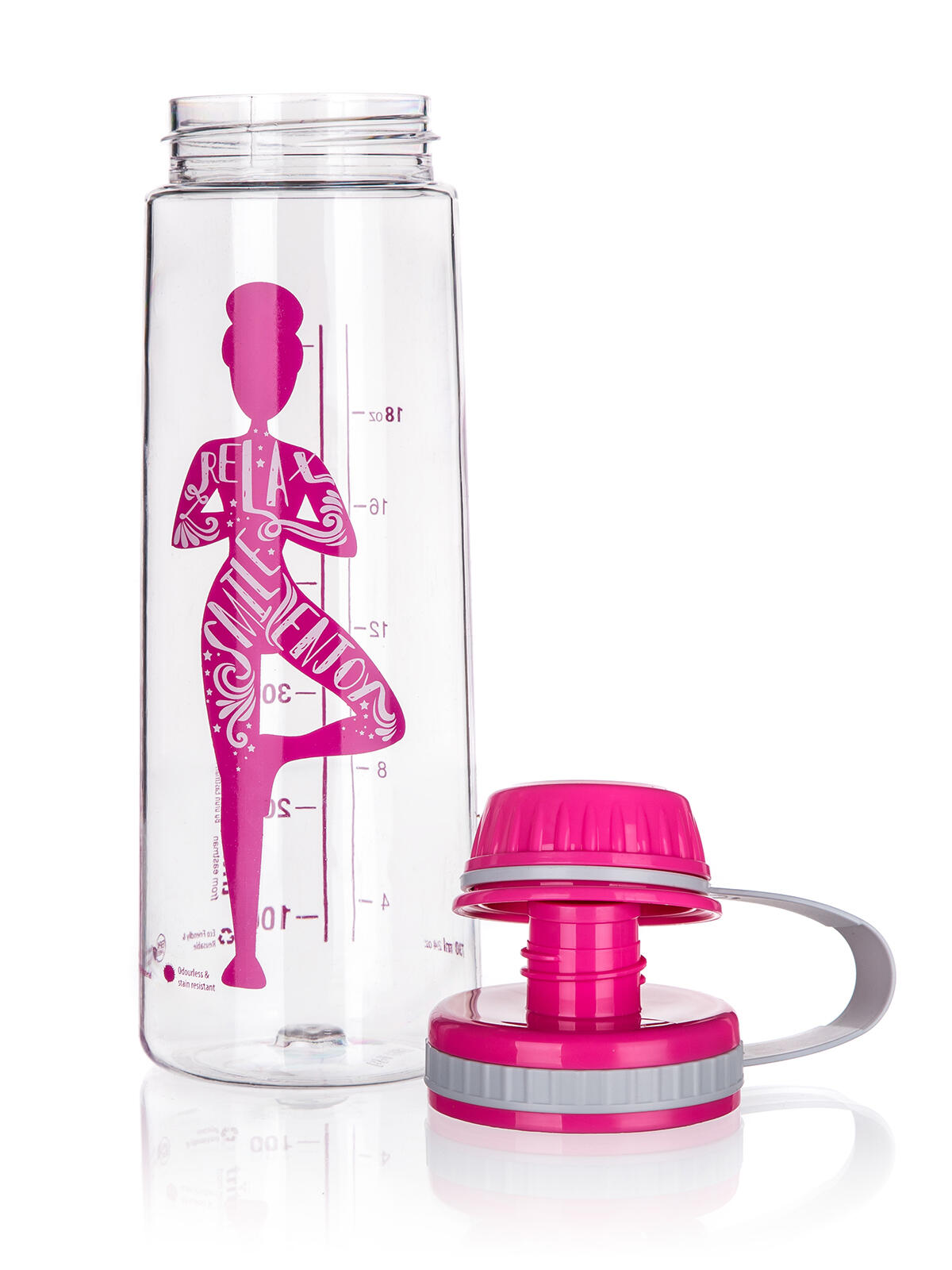 láhev na pití 750ml tritan YOGA New RŮŽ