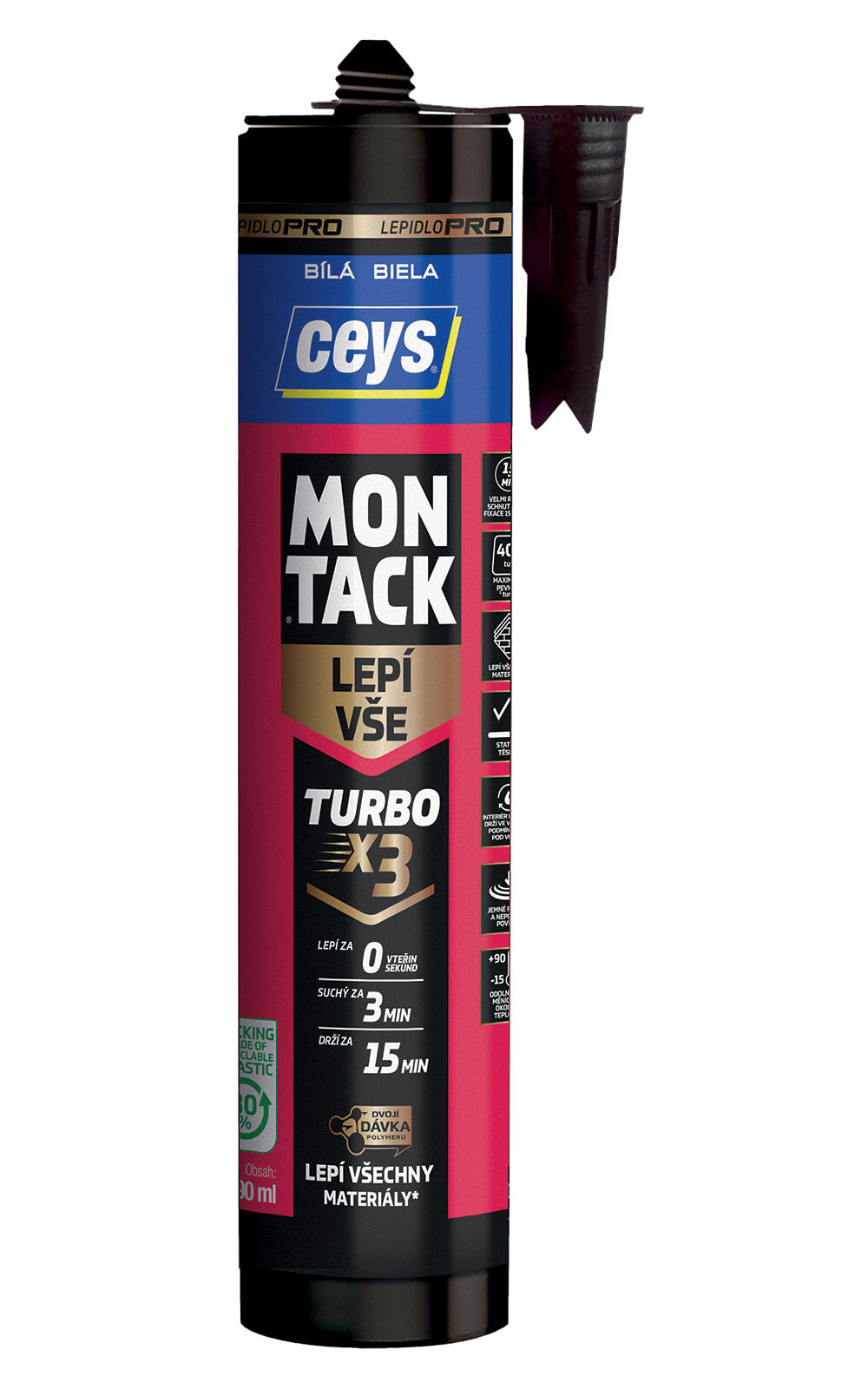 lepidlo montážní 290ml MONTACK TURBO CEYS